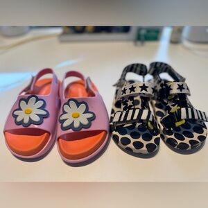 Mini Melissa Fábula Girls Sandals Size 8.